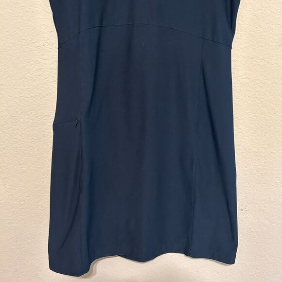 LL Bean Athletic Dress Size Large Black V Neck Athleisure Pocket Outdoor Active - Picture 4 of 6
